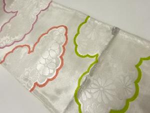 アンティーク 雲に花模様織出し袋帯(材料)